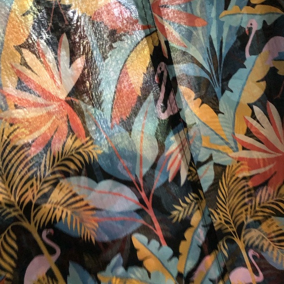 Cotton flamingo caftan the company store lightweight dress swim cover nightgown - Picture 4 of 15